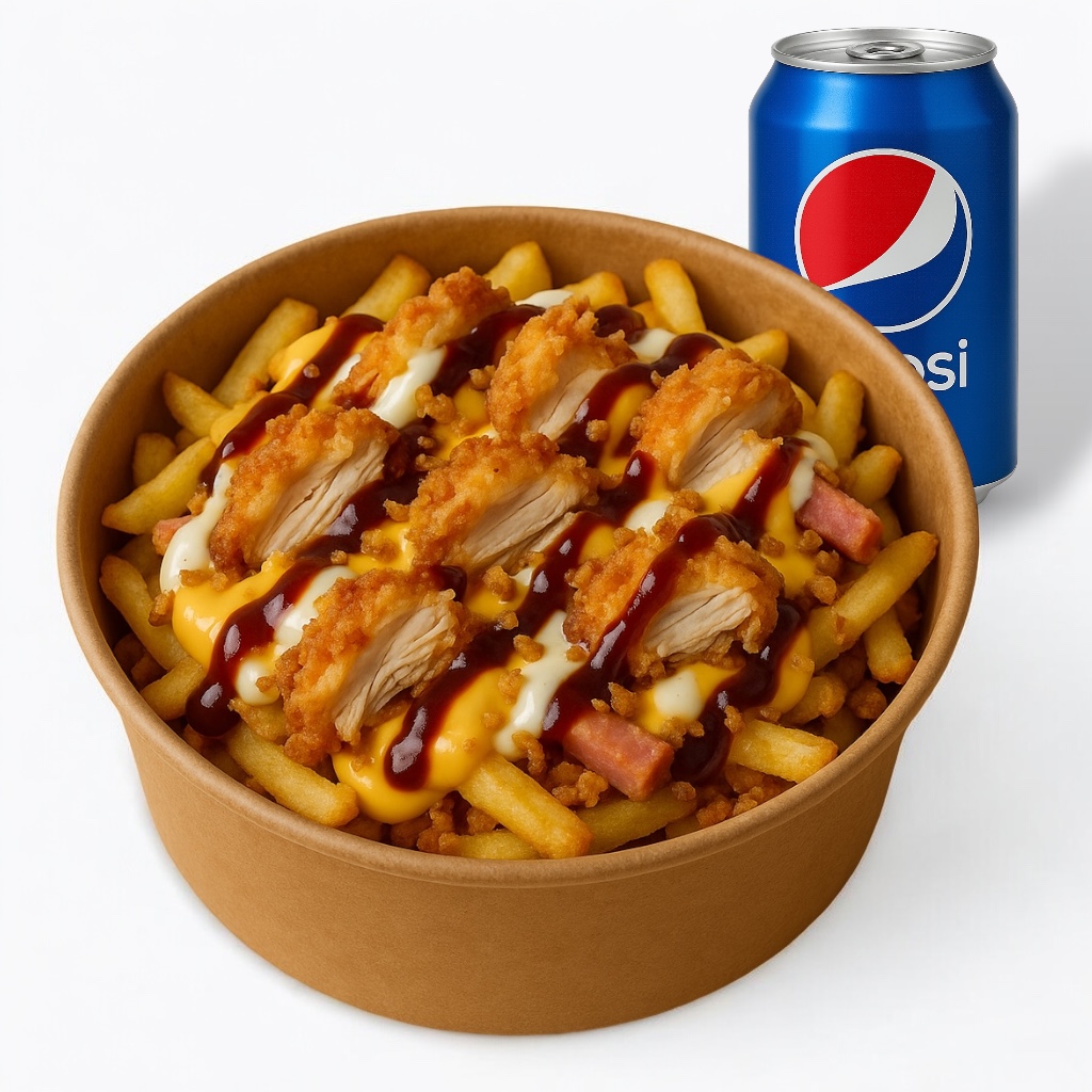 CHEESY 🧀BOWL🍟 CHICK'N 🍗 — CKNB